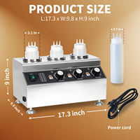 Chauffe-Sauce Commercial Mini 240W pour Chocolat Chaud, Sauce Soja, Tartinade et Fruits – Triple Bouteille Électrique en Acier Inoxydable