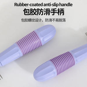 Brosse de toilettage pour animaux de compagnie à manche violet, plusieurs modèles, pour chiens et chats, élimination des poils et démêlage, brosse professionnelle pour l'élimination des poils d'animaux - Product Image 5