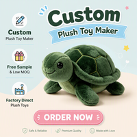 Jouet en peluche personnalisé OEM, animaux marins, tortue mignonne en coton PP doux, jouet en peluche personnalisé