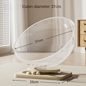 Muebles para gatos de espacio pequeño, casa transparente para gatos, cápsula para mascotas antiarañazos, <span class=keywords><strong>nido</strong></span>, <span class=keywords><strong>cama</strong></span> con patrón de animales sólidos para animales pequeños - Product Image 4
