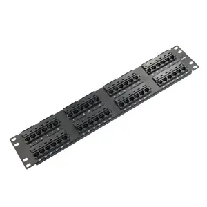 19 Zoll RJ45 Loaded UTP FTP Cat5e CAT6 Patch Panel 24Port 48Port Netzwerk Patch Panel mit Leiste