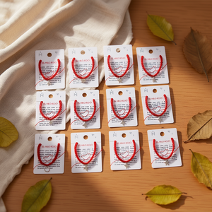 Bracelet tressé rouge El Hilo Rojo avec pendentif étoile en acier inoxydable, minimaliste, unisexe, à porter au quotidien, lot de 12 pièces - Product Image 3