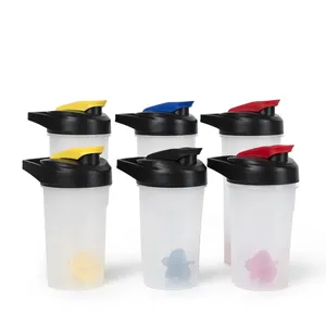 Custom Logo BPA FREE Colorful Protein Shaker Cup 600ml Plastic bottler bouncing ball Shaker Bottle protein blender