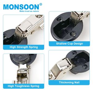 Matériel de montage de meubles <span class=keywords><strong>placard</strong></span> de cuisine <span class=keywords><strong>placard</strong></span> 26mm glissière bidirectionnelle sur charnière en aluminium pour <span class=keywords><strong>porte</strong></span> en verre - Product Image 2