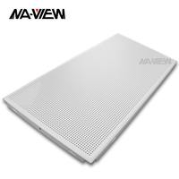 Azulejos de techo con deflector falso de aluminio cuadrado blanco moderno 2 'x 2' y 2 'x 4' para techos colgantes interiores de hotel