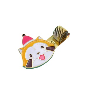 Custom Cartoon Metal Pen <b>Clip</b> Zinc Alloy 40mm Gold Color Anti Loss Design - Product Image 5