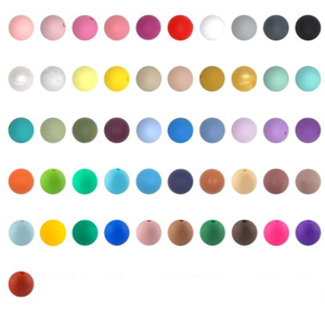 S1026 कस्टम थोक 9 मिमी 12 मिमी 15 मिमी खाद्य ग्रेड बीपा मुक्त बच्चे चयू टेईथर सिलीकोन डिय बीड पेन बनाने के लिए - Product Image 1