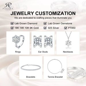 पैक्क्सिमा गहने पेशेवर कस्टम 0.53ct एराल्ड कट लैब-विकसित हीरे के साथ इगी सिरेमिक महिला हार - Product Image 6