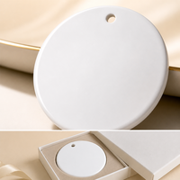 Vente en gros d'ornements de Noël suspendus en céramique, en acrylique et en cristal, en forme de cœur rond, personnalisés