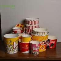 SenAng05 Vente directe usine Emballage populaire Boîte en papier 32Oz 46Oz 64Oz Gobelet Kraft pour soupe de nouilles Seau à poulet frit