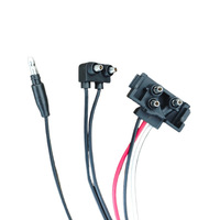 Connecteur adaptateur mâle en alliage de cuivre à trois conducteurs avec boîtier ABS IP44 12V 5A pour clignotant de voiture, feu de direction et feu arrière