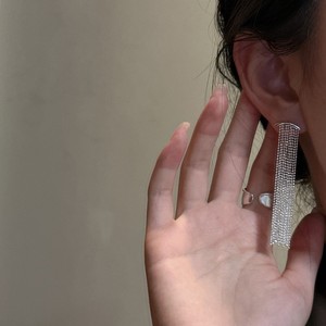 S925 Sterling Silver Style Coréen Flash Boucles D'oreilles Simple Personnalité Gland Conception De Mode Lustre Bijoux - Product Image 1