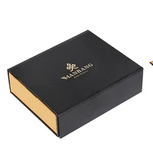 Kotak Hadiah Kertas Emas Kaku Mewah Kustom Kotak Kemasan Magnetik dengan Pencetakan Logo