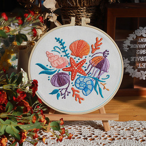 초보자를위한 창조적 인 동물 자수 크로스 스티치 키트 DIY 공예를위한 자수 후프 스레드와 수제 바늘 포인트 - Product Image 6