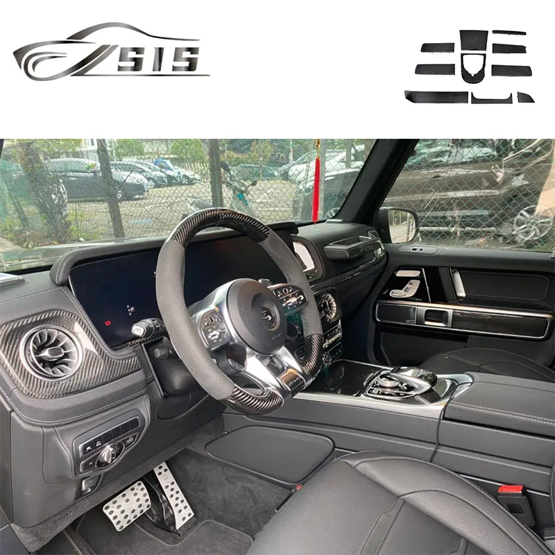 G-Class W463a คาร์บอนไฟเบอร์แห้งภายใน W464สำหรับ2019y ~ G500 G63อุปกรณ์ตกแต่งรถยนต์ชุดตกแต่ง W463a