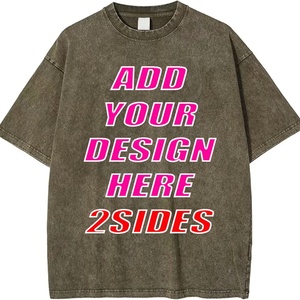 Camiseta Oversize Retro Americana de Hip-Hop Estampada de Manga Corta para Hombre y Mujer, Estilo Vintage Lavado, Tejido Holgado de Largo Extendido - Product Image 6