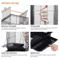 Vente flash Cage à oiseaux en fil de fer noir et blanc pour animaux de laboratoire Cage de reproduction d'oiseaux Karachi Lahore avec cage à oiseaux de compagnie perroquet
