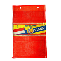 25kg Mesh-verpakkingszakken met aangepast logo voor uien, aardappelen, groenten en fruit