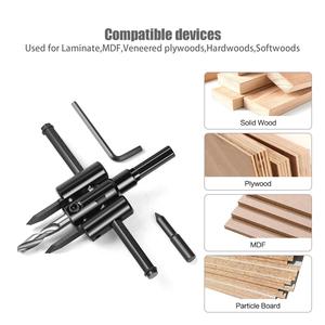 Verstelbare Houtbewerking Gat Opener Vliegtuig Type Cirkel Gat Zaagsnijder Geïntegreerd Plafond Gipsplaat Boormachine - Product Image 4