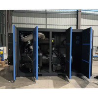 Compresseur d'air à vis industriel portable à double étage VSD 250 kW 8 bars 380V lubrifié avec moteur à vendre