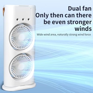 Factory Wholesale Portable Air Conditioning Fan USB Spray Water Cooling With Light <b>Small</b> Desktop Portable Solar Rechargeable Ven - Product Image 6