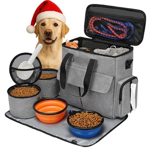 Sac de voyage multifonctionnel pour chien, organiseur portable pour animaux de compagnie avec séparateur amovible pour la randonnée et les voyages <span class=keywords><strong>en</strong></span> voiture - Product Image 1