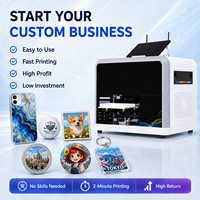 Impresora UV Inteligente A5, No Requiere Habilidades de Diseño, Procesamiento de Imágenes con IA Inteligente, Perfecta para Tiendas de Regalos, Impresión de Carcasas de Teléfono, Pelotas de Golf y Monedas