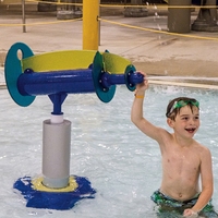 Parc aquatique commercial, jeux aquatiques, piscine, arroseur rotatif, pistolet à eau Gatling, équipement de jeux aquatiques, jeux de terrain de jeux