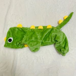 1 pieza lindo gato traje doble cremallera abierta diseño completo divertido pequeño dinosaurio ropa para mascotas cálido suave franela Material ropa para mascotas - Product Image 2