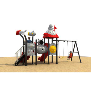 Equipo de Juegos para Exteriores con Tobogán, Columpios y Juegos de Parque de Diversiones para Niños - Construcción de Metal y Plástico - Product Image 6