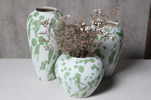 Vases en céramique verte, pots en <span class=keywords><strong>terre</strong></span> <span class=keywords><strong>cuite</strong></span>, ornements, arrangements floraux pour salon, pots à fleurs pour plantes succulentes, plantes vertes - Product Image 6
