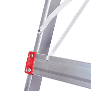 YIDING buon prezzo in alluminio moderne scale pieghevoli appartamento sgabello antiscivolo 300 Lbs capacità rosso + nero 1 anno di garanzia - Product Image 4