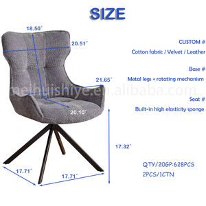 Chaises de <span class=keywords><strong>salle</strong></span> à manger modernes pivotantes à 360 degrés, chaises de restaurant, chaises de <span class=keywords><strong>salle</strong></span> à manger modernes de luxe, sedia da pranzo nordica - Product Image 5