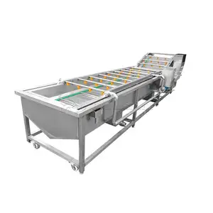 Fruit and vegetable washing machine/fruit cutting washing machine production line/vegetable cleaning machine