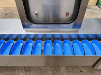Automatische sorteermachine voor garnalen, avocado's, komkommers, kiwi's, groenten en fruit (2026) - maat, gewicht, wassen, sorteren en graderen.
