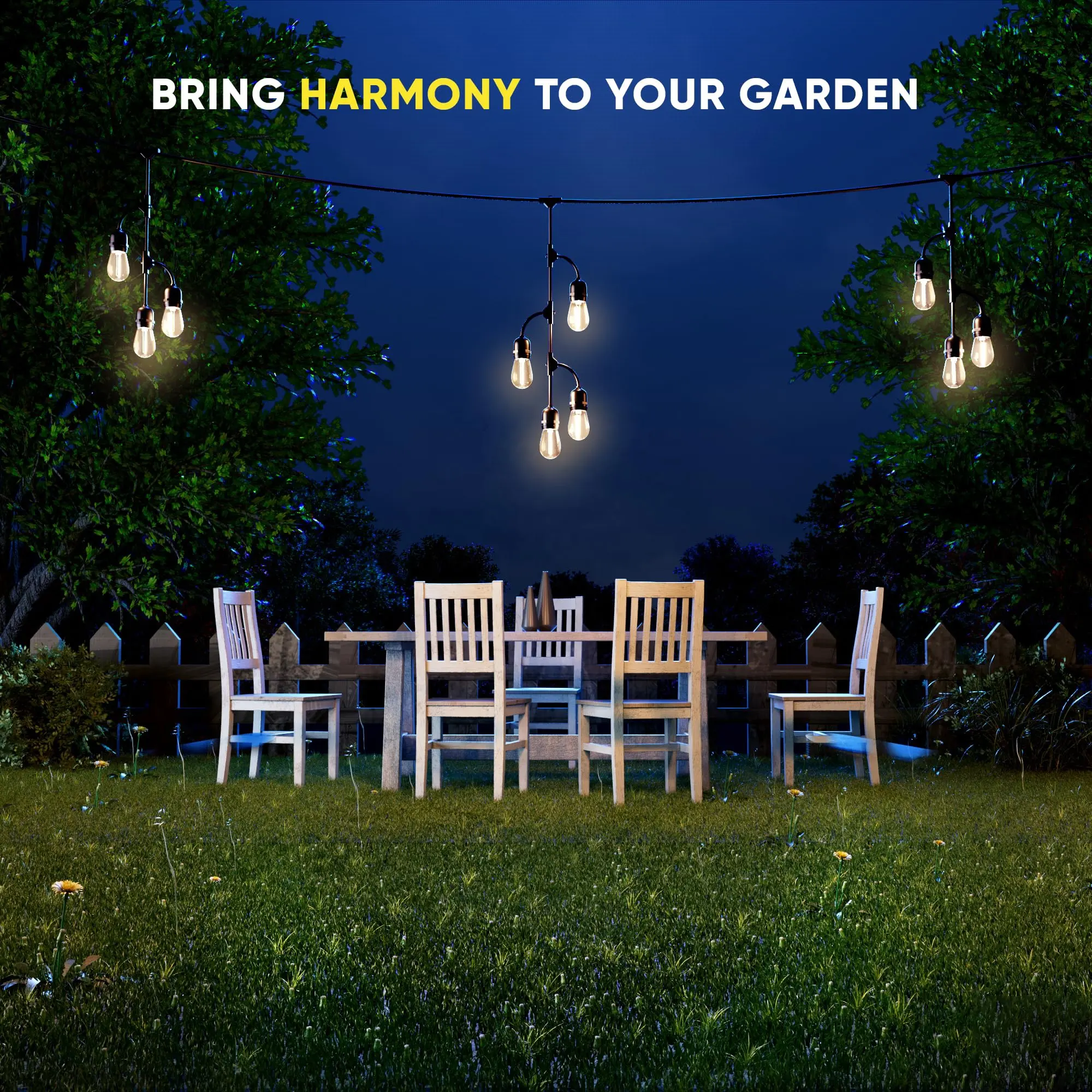 LED Lights With 10 Plastic Bulbs For Outside Waterproof Shatterproof Outdoor String Lights For Patio Home Decor Outdoor Lights