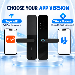 Serrure de porte intelligente Bluetooth Sinon TTLock avec empreinte digitale, clavier et contrôle par application, poignée électronique pour appartement et bureau (vente en gros) - Product Image 4