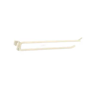 Supermarket shelf bar hook with a perforated rear support bar