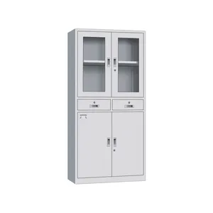 Armario de puerta abatible de alta calidad, armario de Metal, armario de almacenamiento de acero para oficina