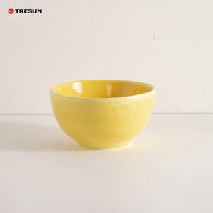 China Wholesale Yellow 6 Inch Ceramic <b>Soup</b> <b>Bowl</b> OEM Colored Stoneware Round Shaped Salad <b>Bowl</b> Precook Mixing <b>Bowls</b> for Meal - Product Image 3