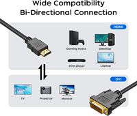   Câble adaptateur DVI bidirectionnel 1080p DVI-D vers DVI-D, mâle vers mâle, pour Xbox One, PS3/4/5, Switch