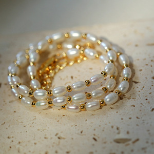 Collar de Perlas de Agua Dulce Zooying con Cuentas de Oro, Joyería Fina, Collar de Perlas Pequeñas con Cuentas de Oro <span class=keywords><strong>Real</strong></span> - Product Image 2
