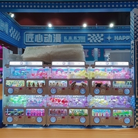 Distributeur de capsules 4 unités, aspect pastel adorable, bouton rotatif stable, pour parcs d'attractions, lieux pour enfants, fourniture OEM usine