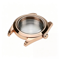Boîtier en céramique noire |   Boîtier de montre résistant aux rayures de 40 mm avec lunette en céramique |   Vente directe d'usine de pièces de montres personnalisées