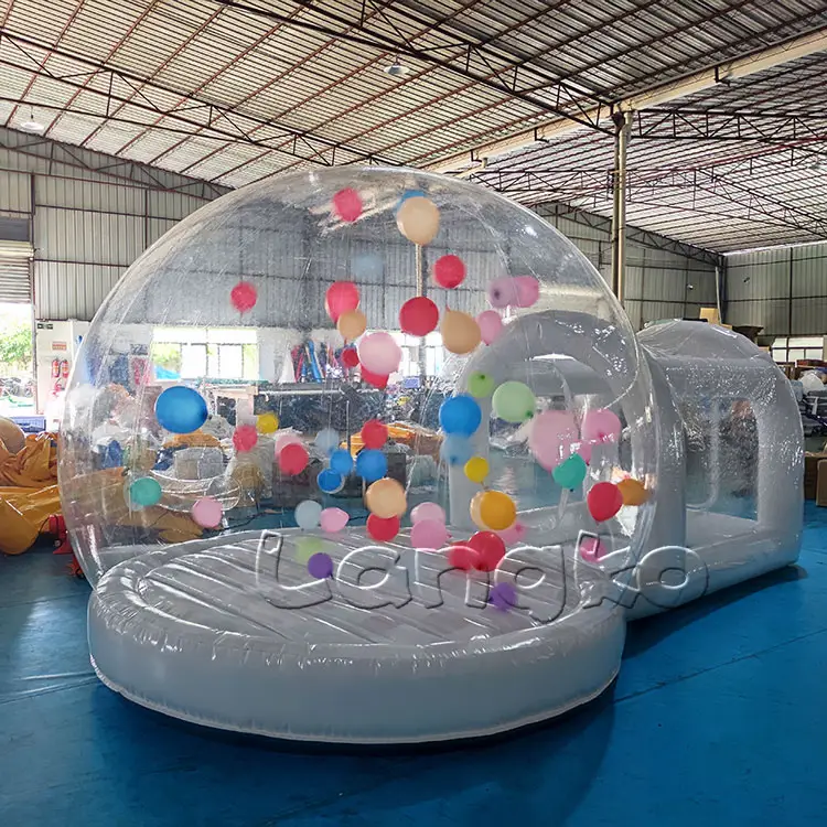 Transparente inflável bolha casa balão tenda play house air blower
