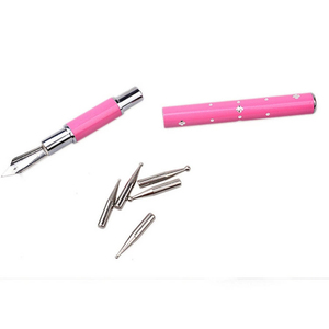 Pinceau de manucure multifonctionnel en métal avec poignée en forme de cœur pour nail art, traçage, pose de strass et outil de pointillage – Stylo à ongles professionnel pour salon - Product Image 4