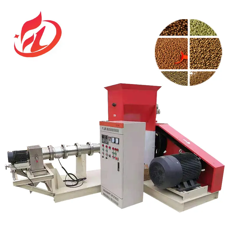 Full Automatic fish feed extruder manufacturing machine shrimp feed extruder Floating Fish Feed Pellet Making machine