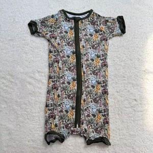 Yy Bambus Baby Kurzarm-Strampler Neugeborene Bedruckte Zweiwege-Reißverschluss Waschbare Lässige Pyjamas für Säuglinge Unisex Herbst Umweltfreundlich - Product Image 6