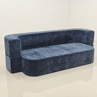 Canapé modulaire pliable en velours côtelé, contemporain et peu encombrant, un incontournable pour les villas, appartements et salons.