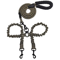 Nouvelle conception, laisse pour chien anti-explosion à double extrémité, lavable et amovible, en corde, pour animaux de compagnie
